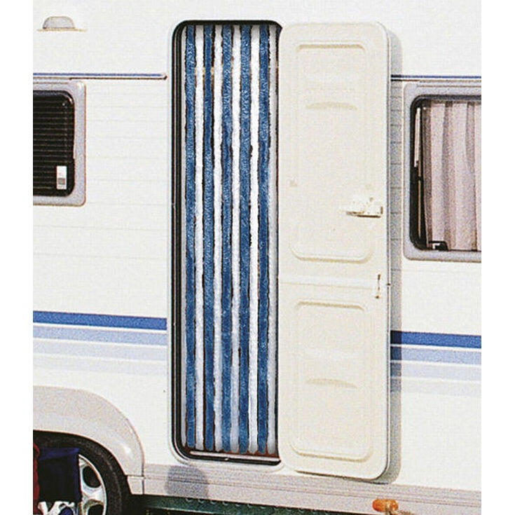 Türvorhang Arisol 56x205 cm in Weiß-Silber-Braun