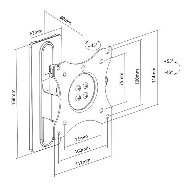 TV-Halter ANTARION aus Aluminium - 15 kg Tragkraft