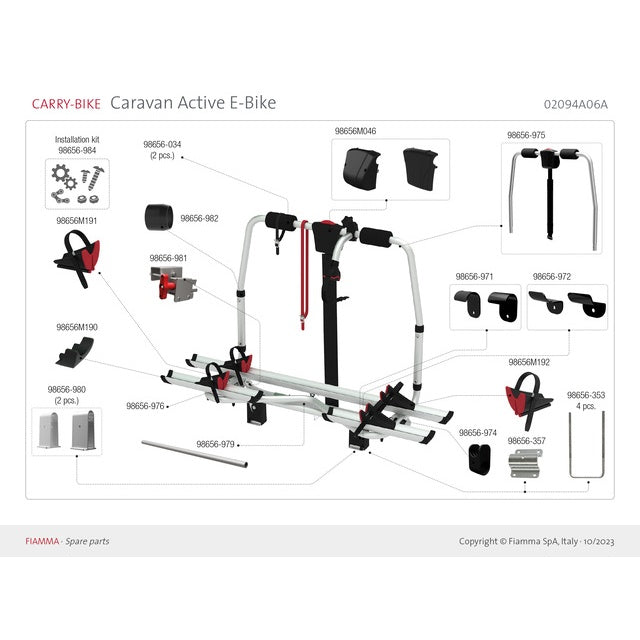 U-Bügel Kit M6 für Carry Bike XL A, Pro 200/300