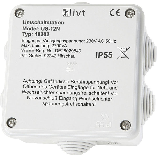 Umschaltstation IVT US-12N 2700W für 230V Verbraucher