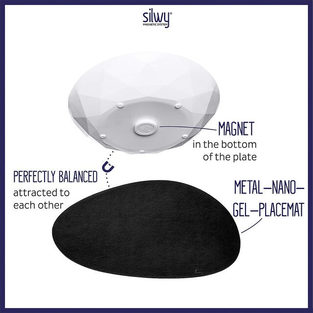 Universal-Magnet-Teller 6er Set weiß | silwy