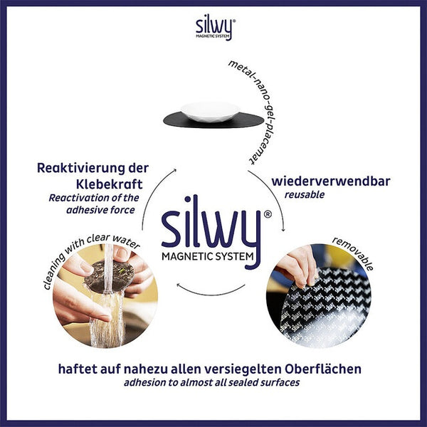 Universal-Magnet-Teller 6er Set weiß | silwy - 6