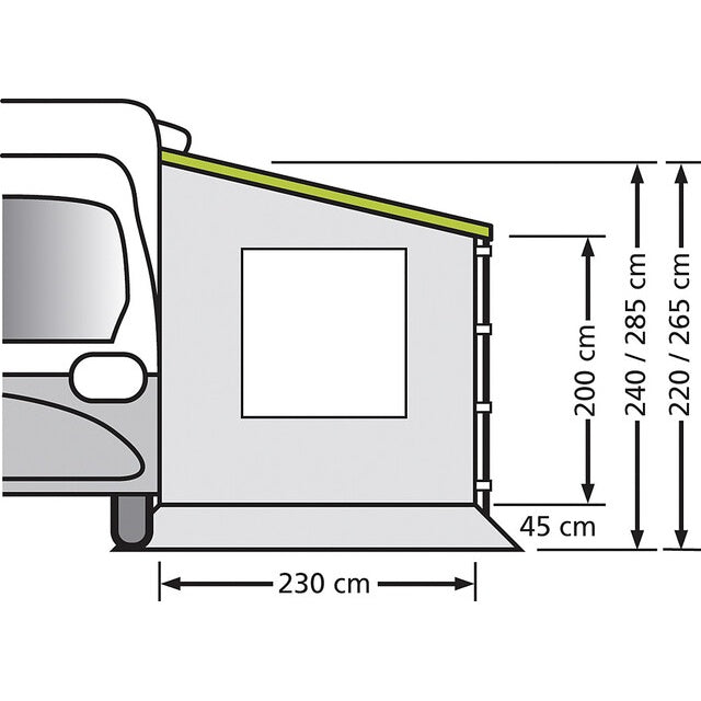 Universal Seitenwand Caravan 250 cm - Eurotrail