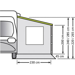 Universal Seitenwand Caravan 250 cm - Eurotrail