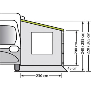 Universal Seitenwand Caravan 250 cm - Eurotrail