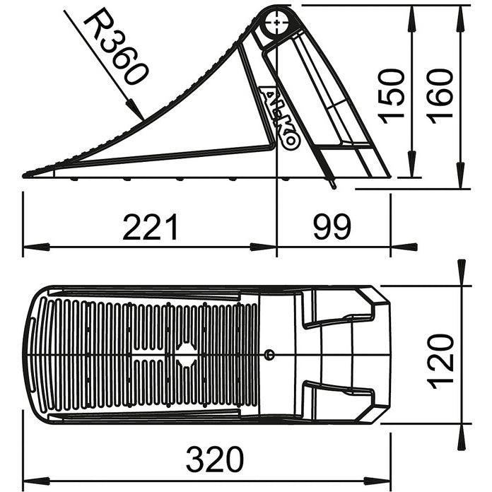 Unterlegkeil Al-Ko UK 36 KL – Camping Zubehör