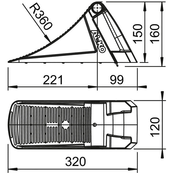 Unterlegkeil Al-Ko UK 36 KL – Camping Zubehör - 2