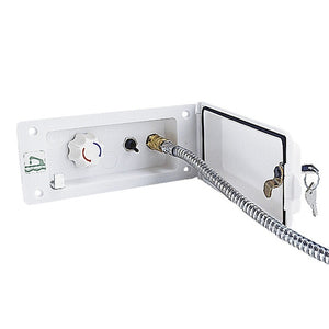 Versorgungsklappe Warmwasser RAL7000 grau