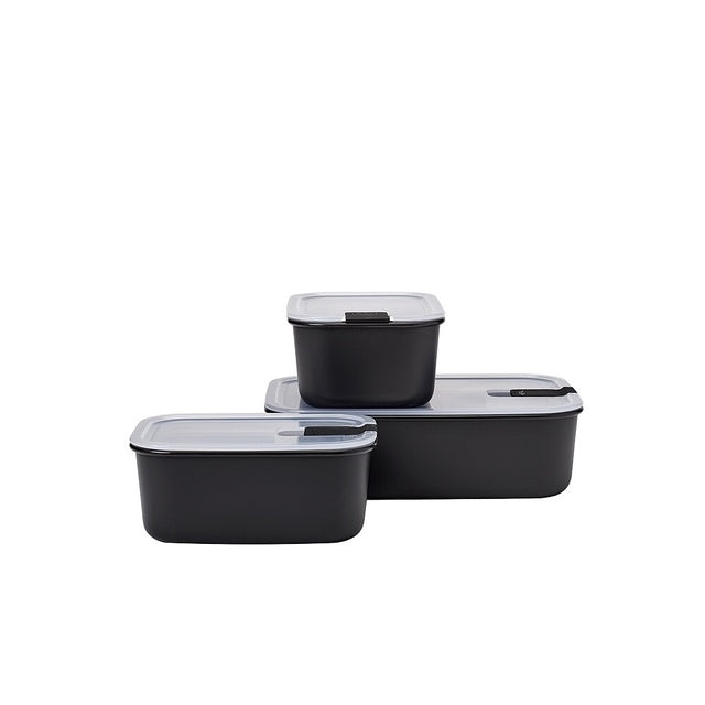Vorratsdosenset MEPAL easyclip 3-tlg. schwarz