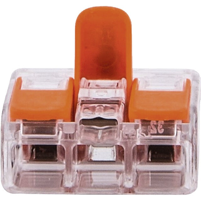 WAGO Wagoklemme 3-pol transparent/orange 50 St.