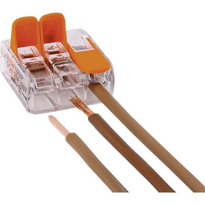 WAGO Wagoklemme 3-pol transparent/orange 50 St. - 3