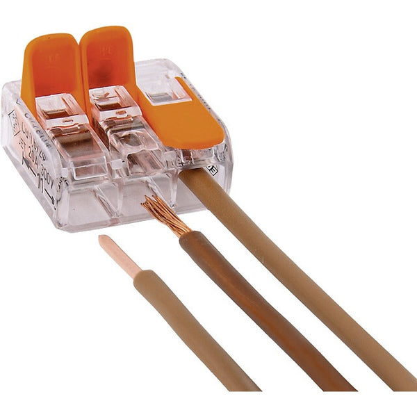 WAGO Wagoklemme 3-pol transparent/orange 50 St. - 3