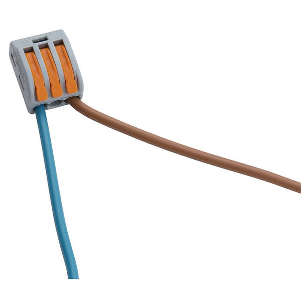 Wagoklemme 3 G / 4 qmm grau-orange - 50 Stück