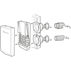 Wandkaminset Truma S2200 - 1m Abgasrohr
