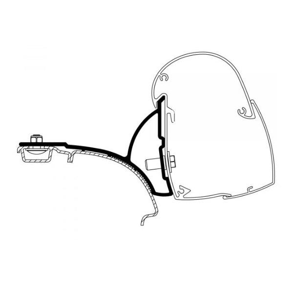Wandmarkisenadapter VW T5/T6 für THULE 5102
