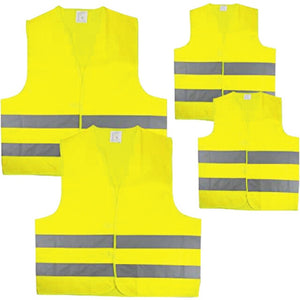 Warnwesten Set CarComfort Family - 4-teilig, gelb
