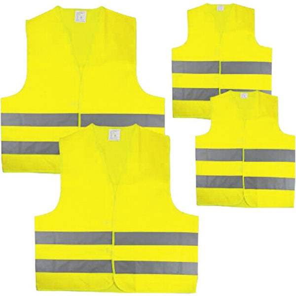 Warnwesten Set CarComfort Family - 4-teilig, gelb