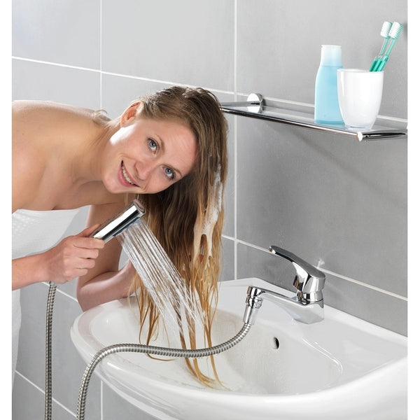 Waschbecken-Brause mit DUO Haken - silber - 2