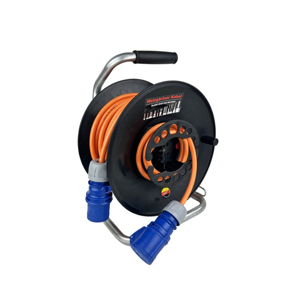 Weingärtner Kabeltrommel CEE 25 m H07RN-F 16 A Thermoschutz 220–230 V