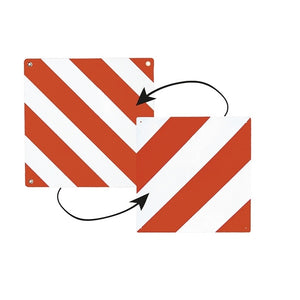 Wende-Warntafel Italien/Spanien 50 x 50 cm