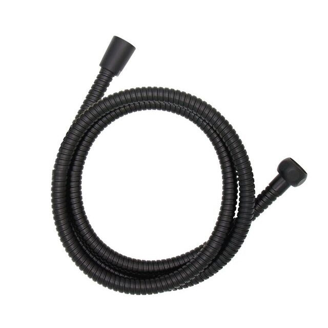 WENKO Duschschlauch Edelstahl Schwarz 150 cm