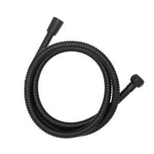 WENKO Duschschlauch Edelstahl Schwarz 150 cm