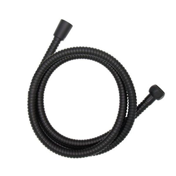 WENKO Duschschlauch Edelstahl Schwarz 150 cm