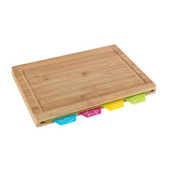 WENKO Schneidbrett-Set 5-tlg. Bambus, braun