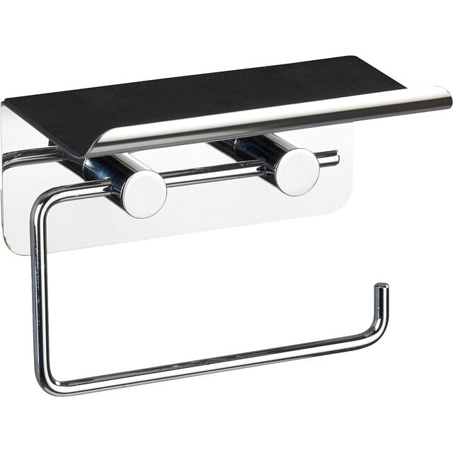 WENKO Toilettenpapierhalter mit Smartphone-Ablage