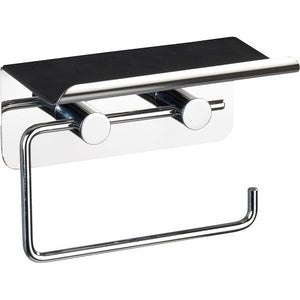 WENKO Toilettenpapierhalter mit Smartphone-Ablage