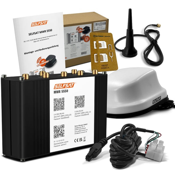 WLAN Router MWR 5550 5G mit SELFSAT Antenne weiß - 6