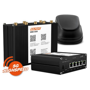 WLAN Router MWR 5550 5G + SELFSAT Antenne schwarz