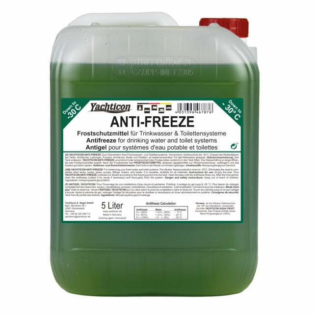 Yachticon Organic Anti-Freeze 5 L für Trinkwasser- & Toilettensysteme