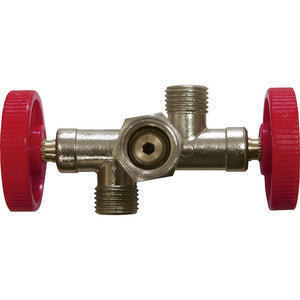 Zweiwegeventil G 1/4 LH-ÜM x 2 x G 1/4 LH-KN